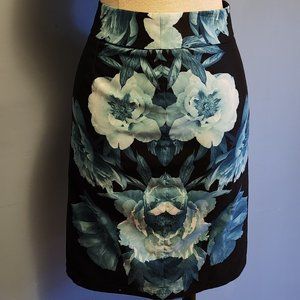 Floral pencil skirt